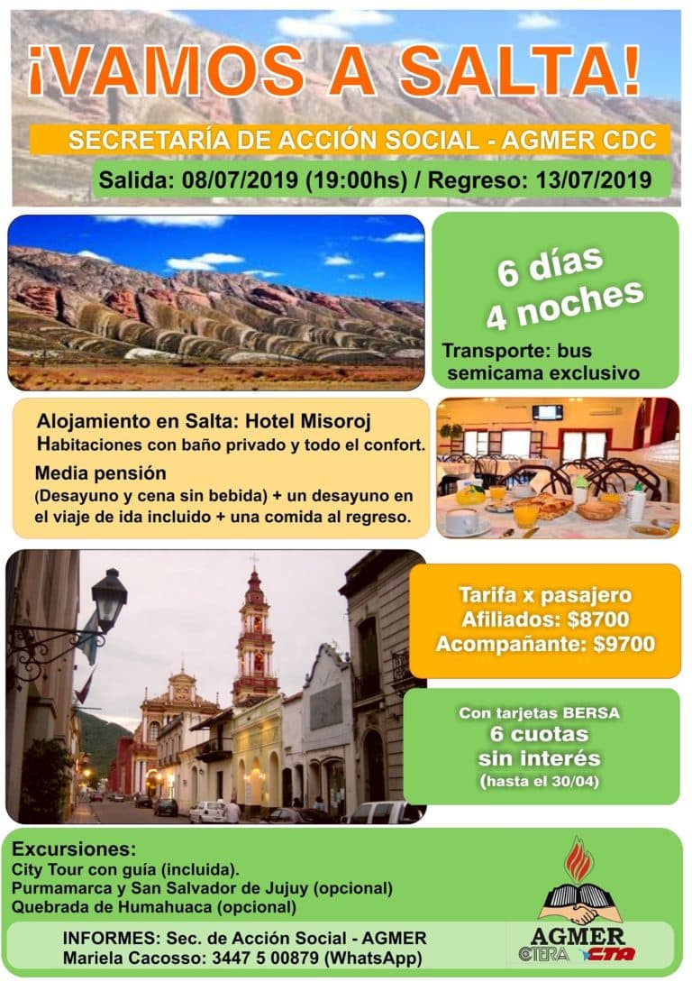 Turismo con AGMER: Salta, en invierno