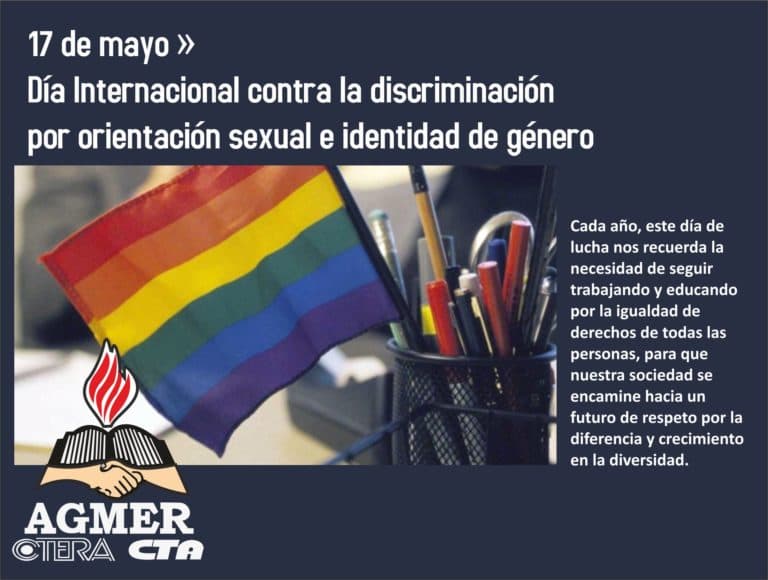 17 de mayo: Día Nacional de lucha contra la discriminación por orientación sexual e identidad de género
