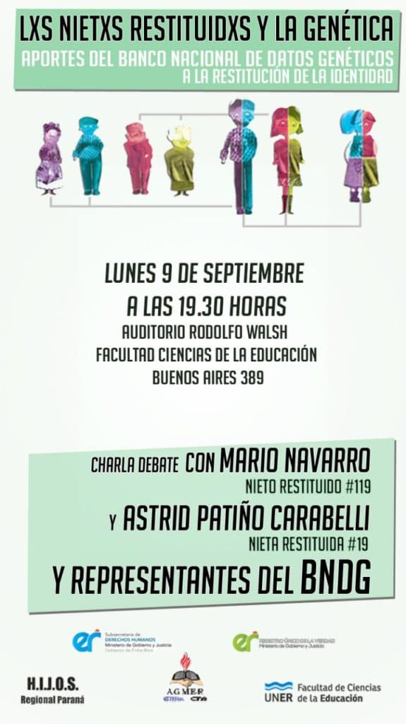 Charla debate sobre la restitución de nietos y nietas, y el banco de datos genéticos