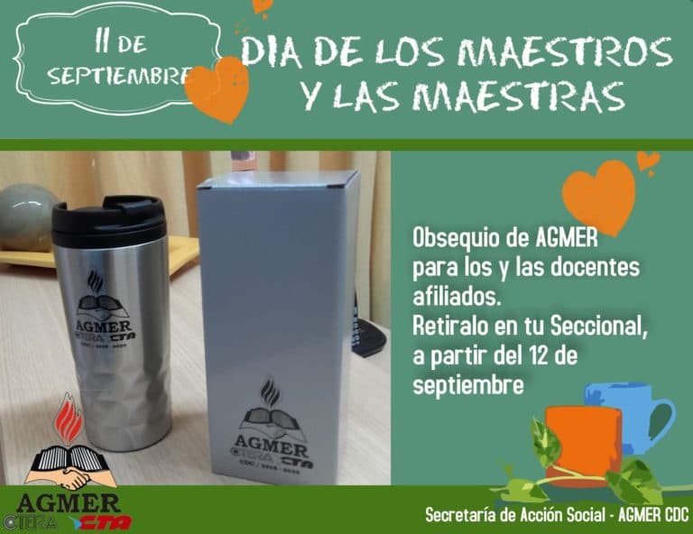 Obsequio de AGMER para los y las docentes afiliados