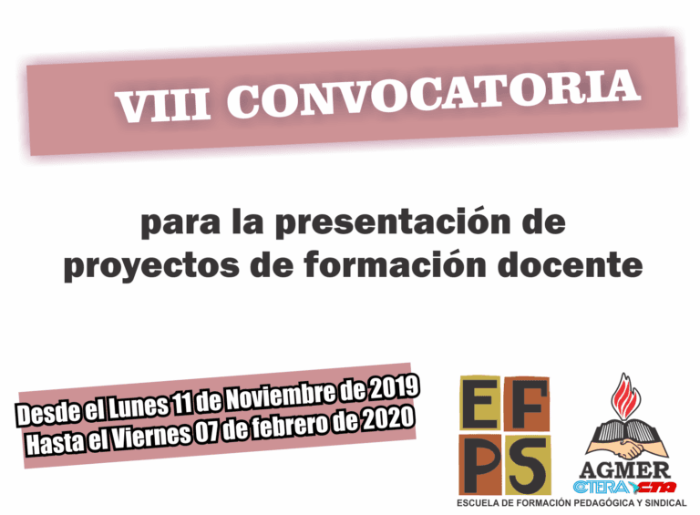 Se abre la VIII convocatoria para presentación de proyectos de formación docente