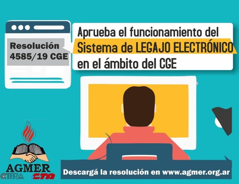Resolución 4585/CGE: aprueba el funcionamiento del sistema de legajo electrónico
