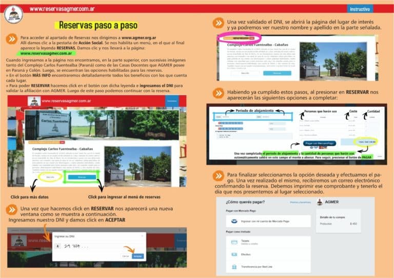 Casa Docente Paraná y cámping de AGMER: sistema de reservas on line