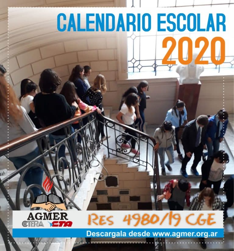 Calendario Escolar 2020 (Res. 4980/19 CGE)