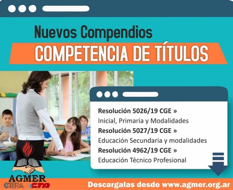 Nuevos compendios de competencias de títulos