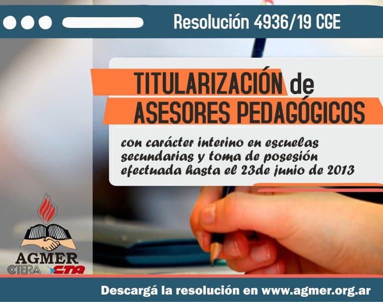 Titularización de Asesores Pedagógicos de Secundaria Orientada