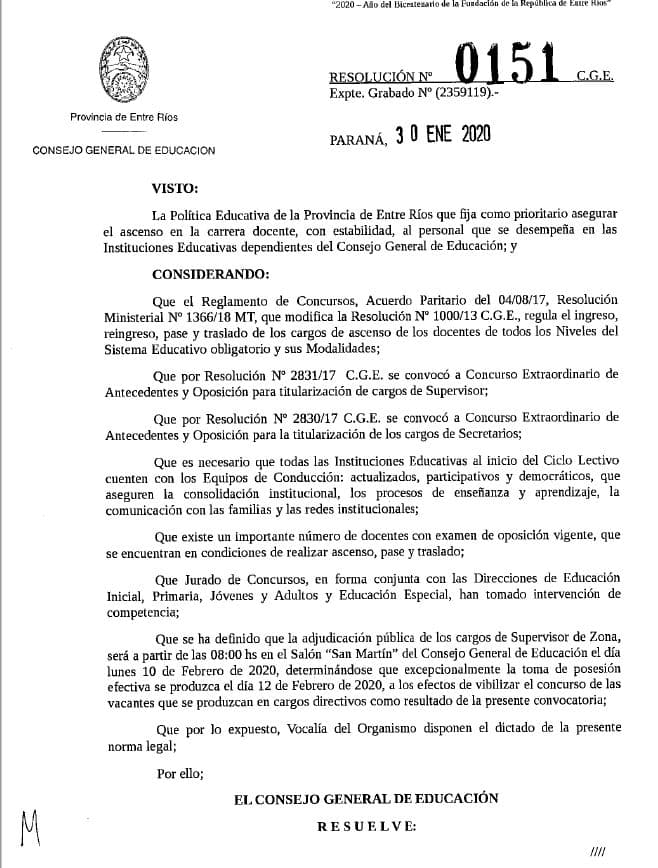 Logramos que se incluyan las Secretarías de Escuelas NINA en el Concurso de Titularización