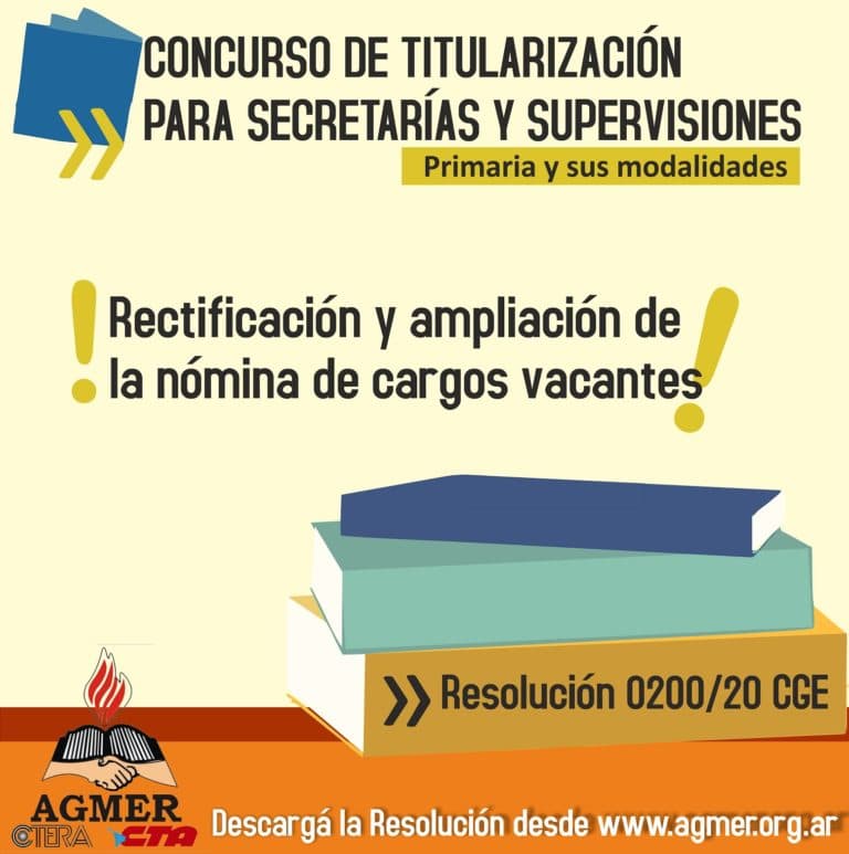 Concursos de Supervisión y Secretarías: rectificación y ampliación de cargos vacantes