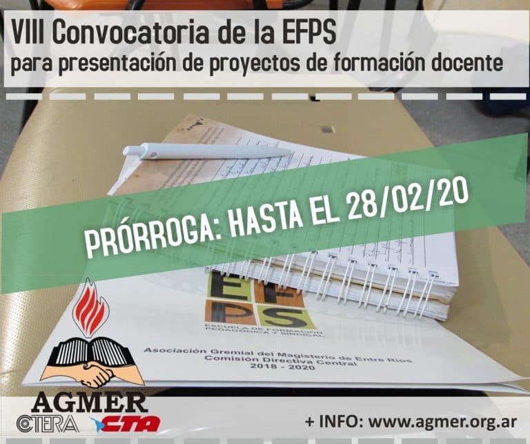 Convocatoria de la EFPS: se extiende hasta el 28 de febrero el plazo para presentar proyectos