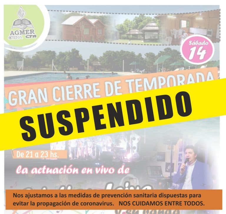 Se suspende el festejo de cierre de temporada en el cámping