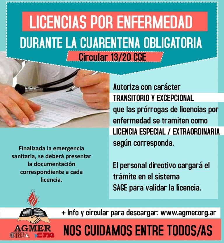 Licencias por enfermedad en el marco de la cuarentena obligatoria