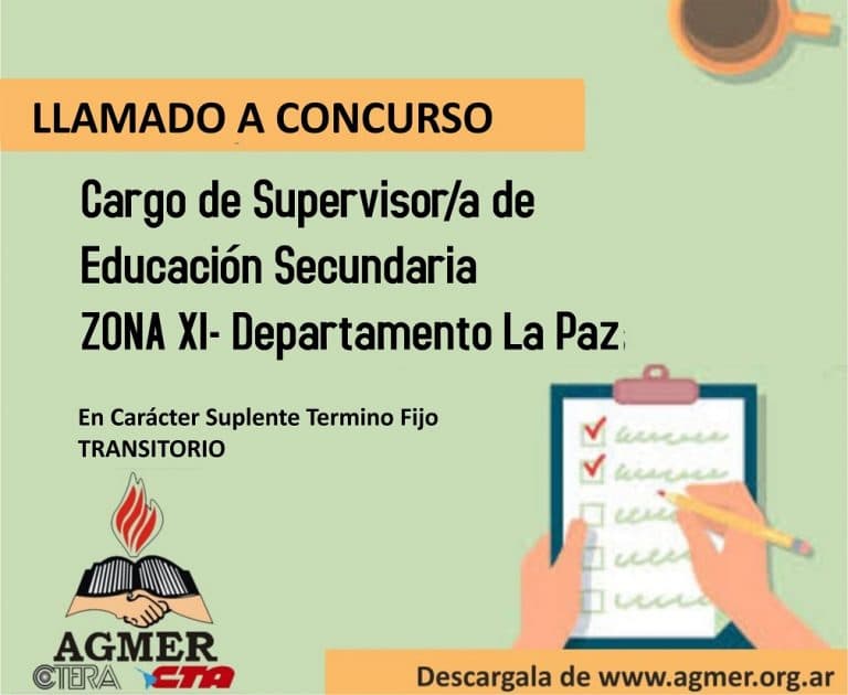 Concurso para la cobertura de cargo de Supervisión