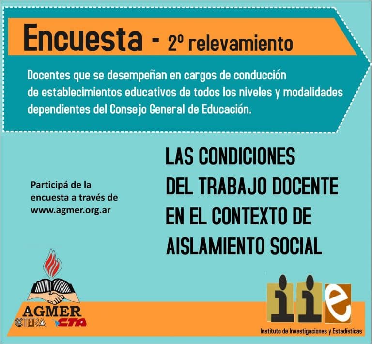 Encuesta sobre las condiciones de trabajo docente en el contexto de la cuarentena – 2° etapa
