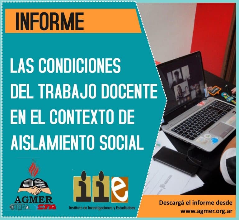 Informe sobre las condiciones de trabajo docente en el contexto de aislamiento