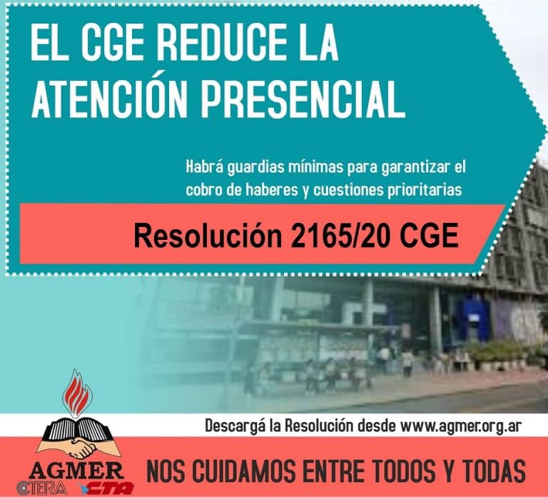 El CGE reduce el trabajo presencial