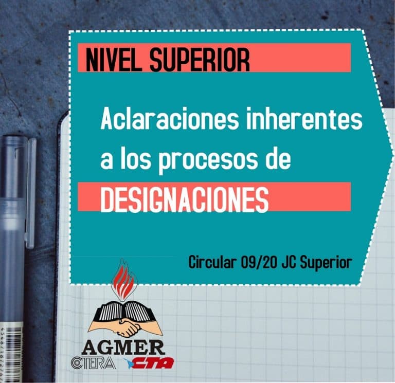 Aclaraciones sobre designaciones en Nivel Superior