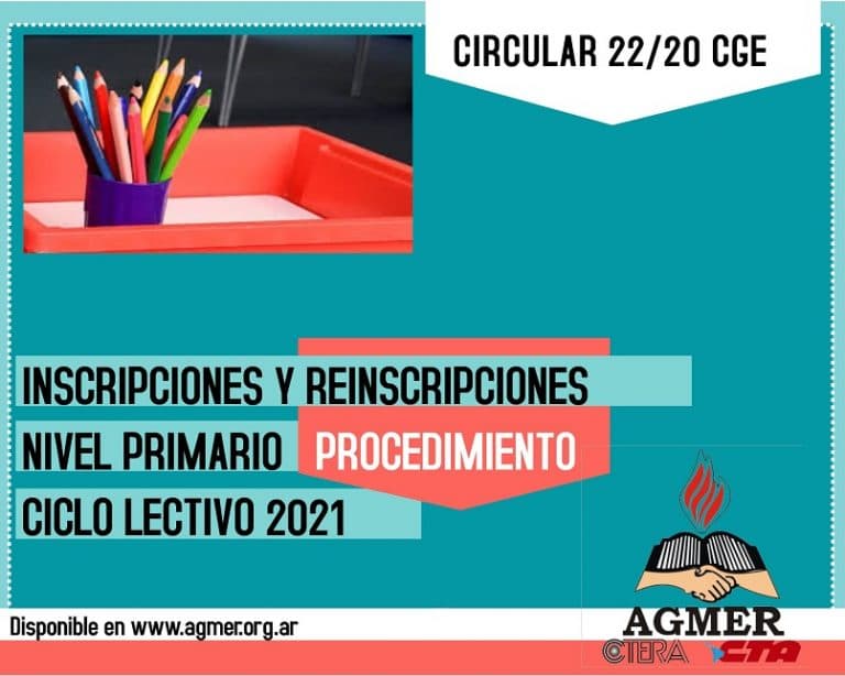 Circular 22/20 CGE: procedimiento para inscripciones y reinscripciones en Primaria
