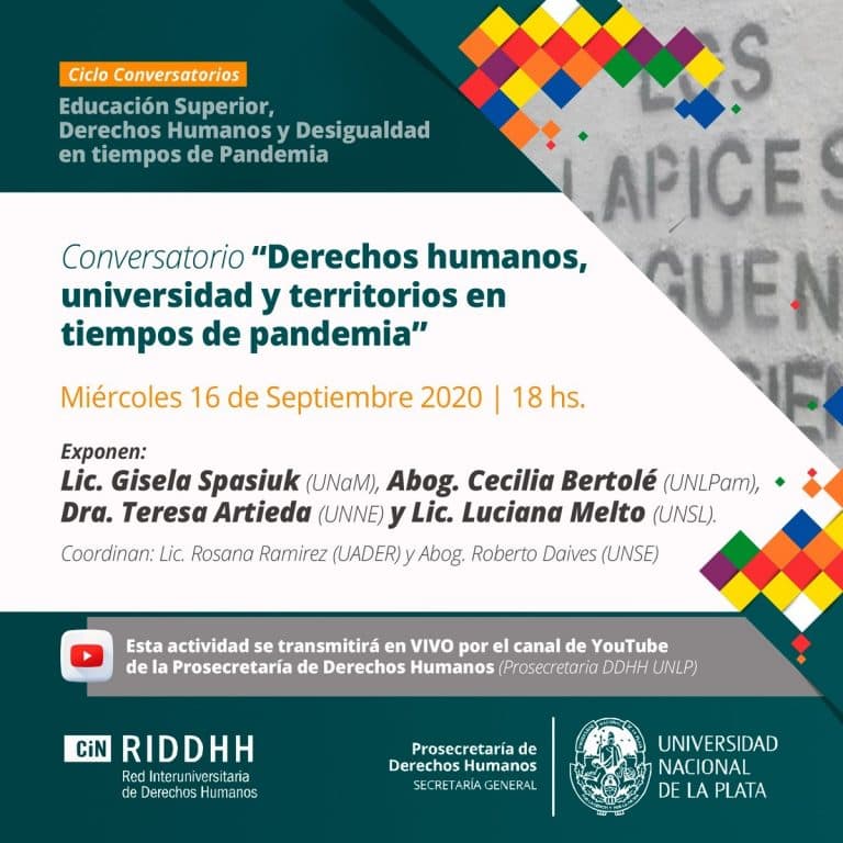 Conversatorio: Derechos Humanos, universidad y territorios en tiempos de pandemia