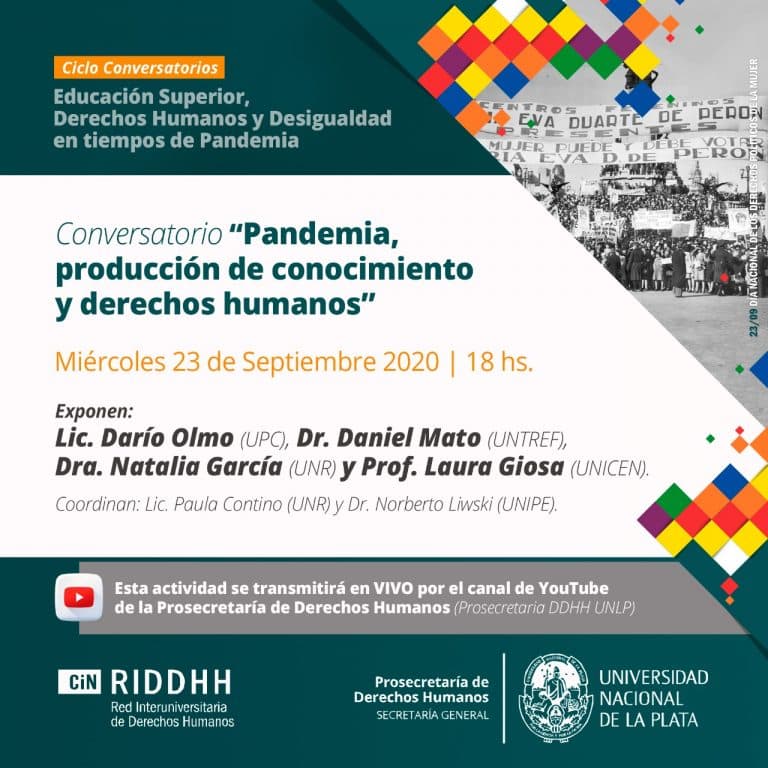 Ciclo de conversatorios de Educación Superior y DD. HH.