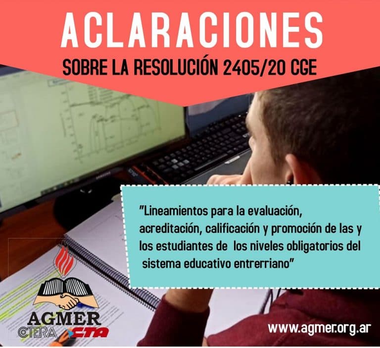 ACLARACIONES SOBRE LA RESOLUCIÓN N° 2405/20 CGE