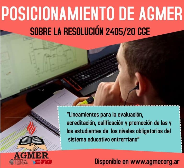 Posicionamiento de AGMER sobre Resolución 2405/20 CGE