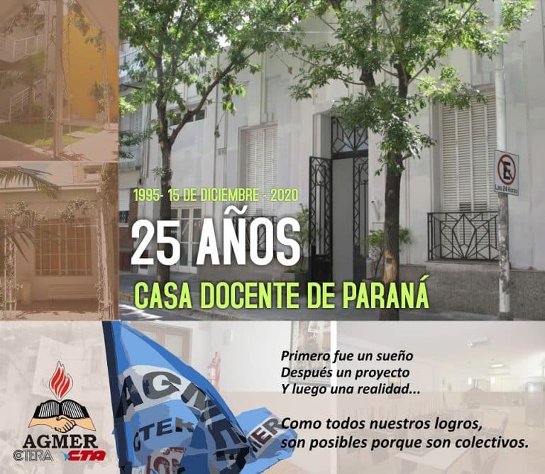 25 años de la Casa Docente de AGMER en Paraná
