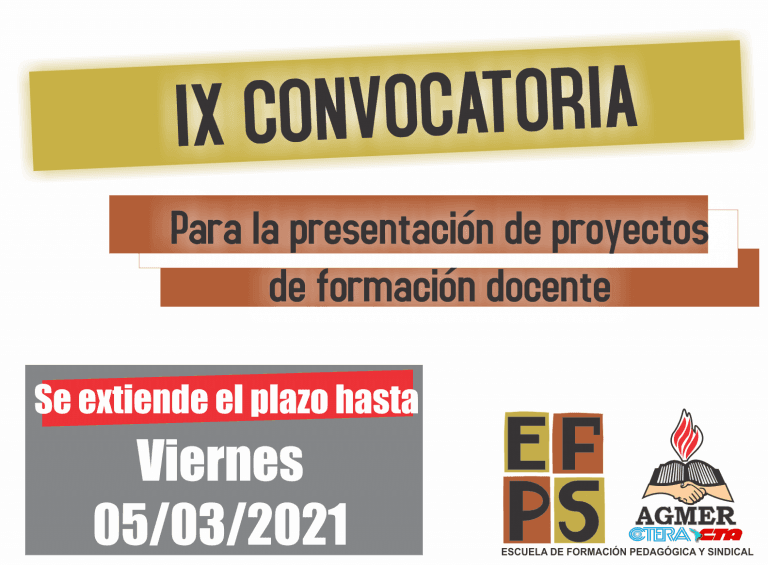Se extiende el plazo para la presentación de proyectos de formación