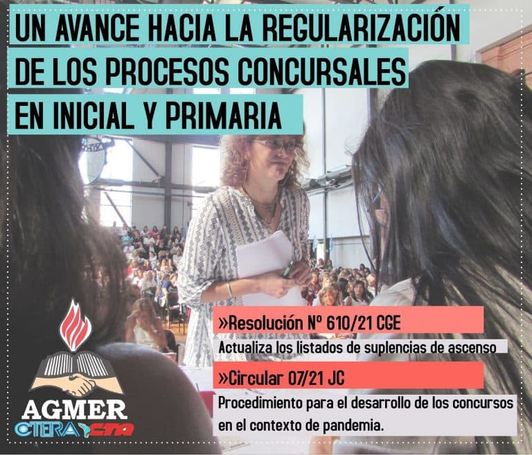Un avance hacia la regularización de los procesos concursales en Inicial y Primaria