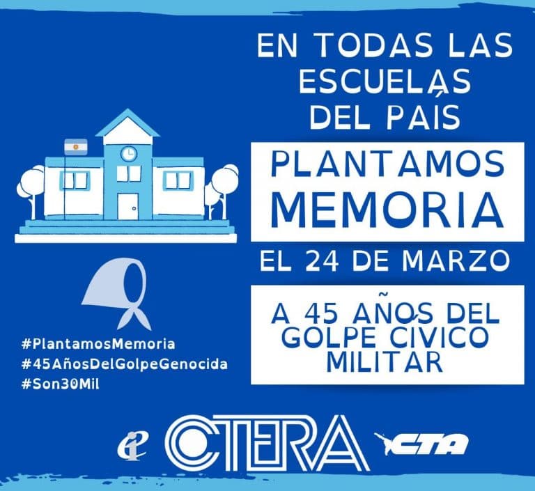 24 de Marzo: AGMER se suma a la campaña “Plantamos Memoria”