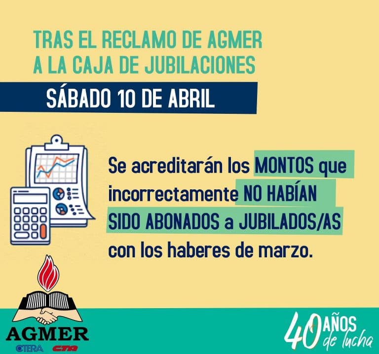Atención jubilados/as
