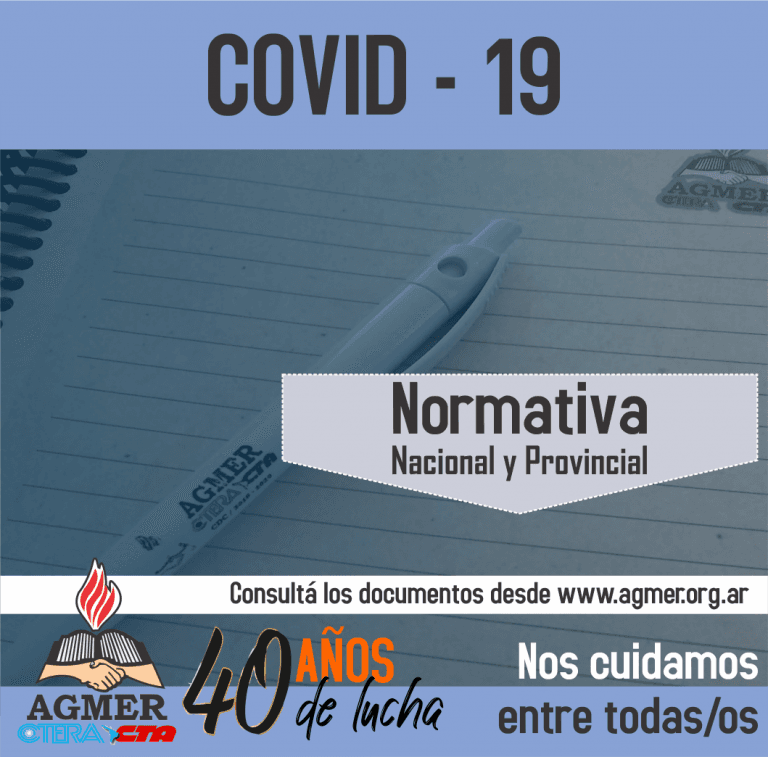 Pandemia | Normativa nacional y provincial