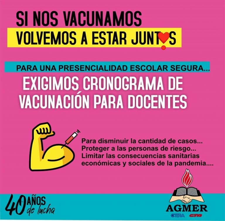 Vacunación para docentes