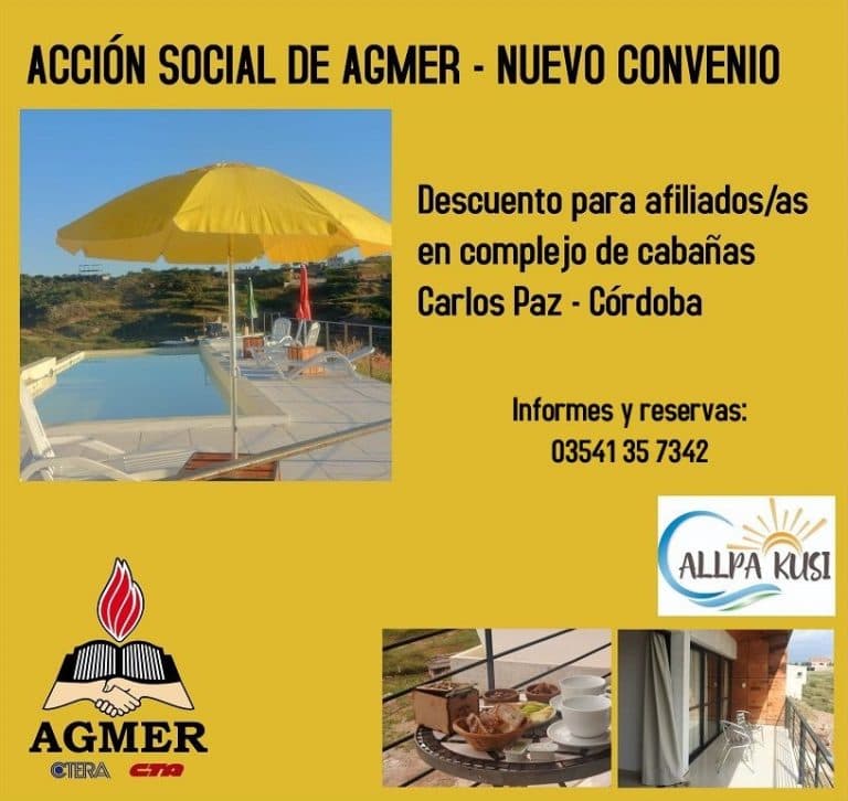 Nuevo convenio: alojamiento en cabañas de Córdoba