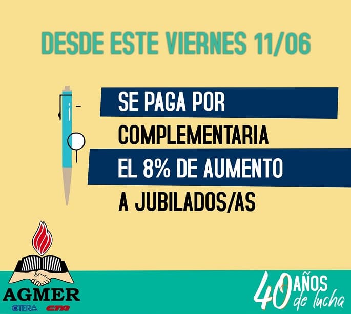 Se paga por complementaria el aumento a jubilados