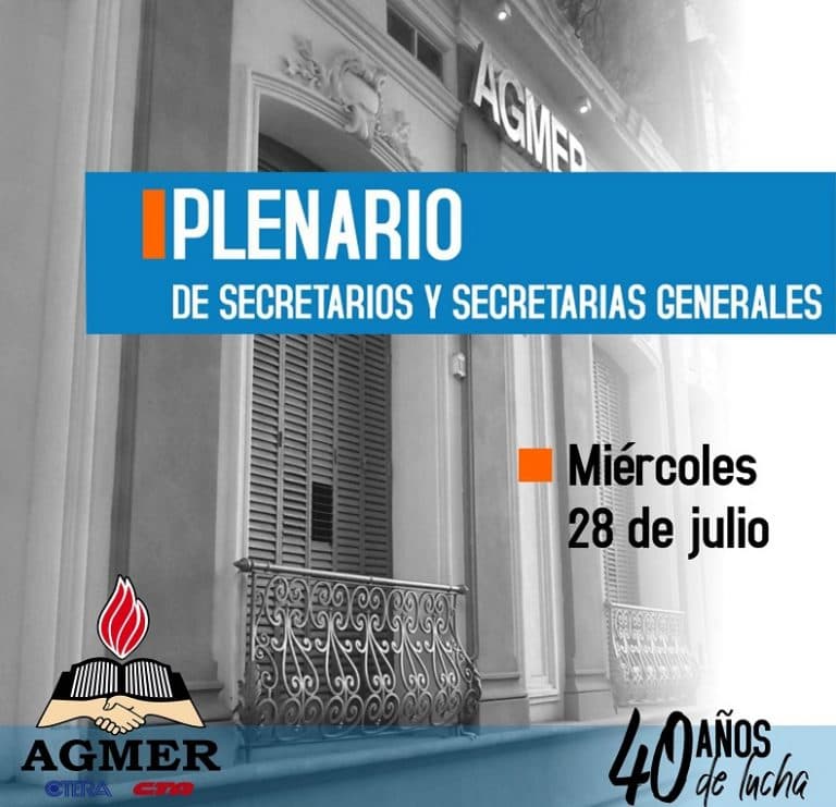 Convocatoria a Plenario de secretarias y secretarios generales