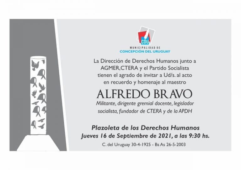 Recuerdo y homenaje al maestro Alfredo Bravo