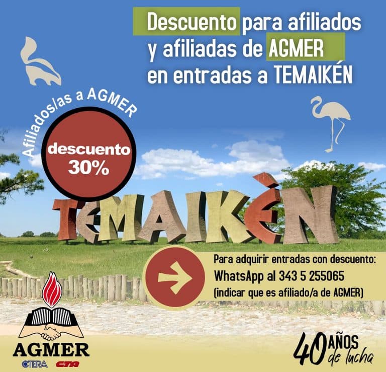 Descuento para afiliados/as en entradas a Temaikén