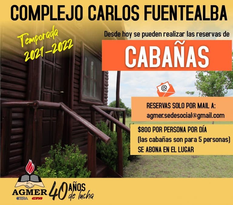 Ya se toman reservas para las cabañas en el camping de AGMER