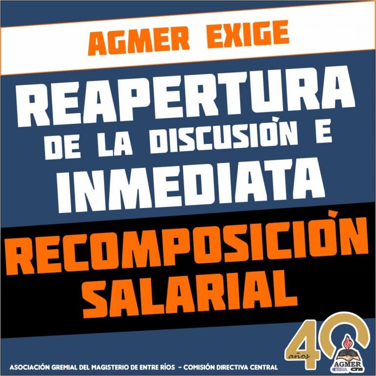 Reiteramos nuestra exigencia de reapertura de la discusión e inmediata recomposición salarial