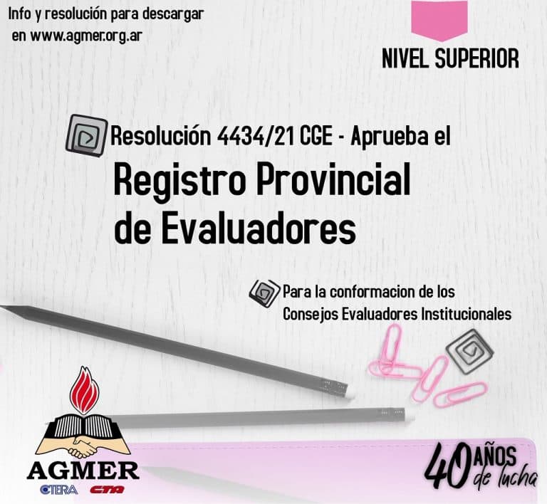 Registro Provincial de Evaluadores