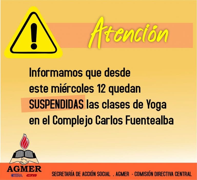 Se suspenden las clases de Yoga en el camping de AGMER