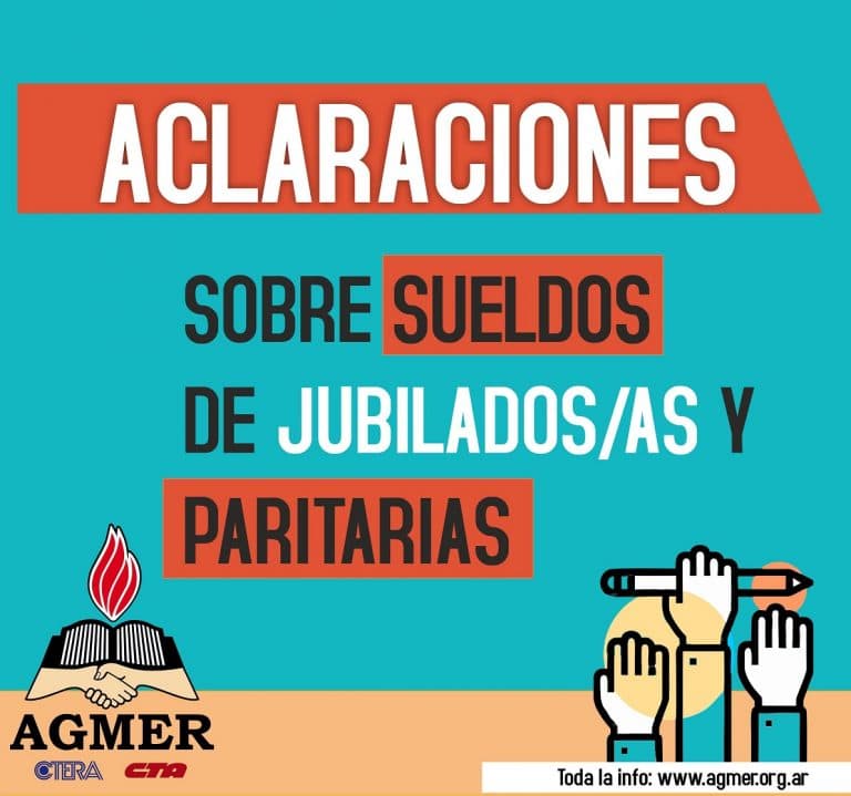 Aclaraciones sobre sueldos de jubilados/as y paritarias