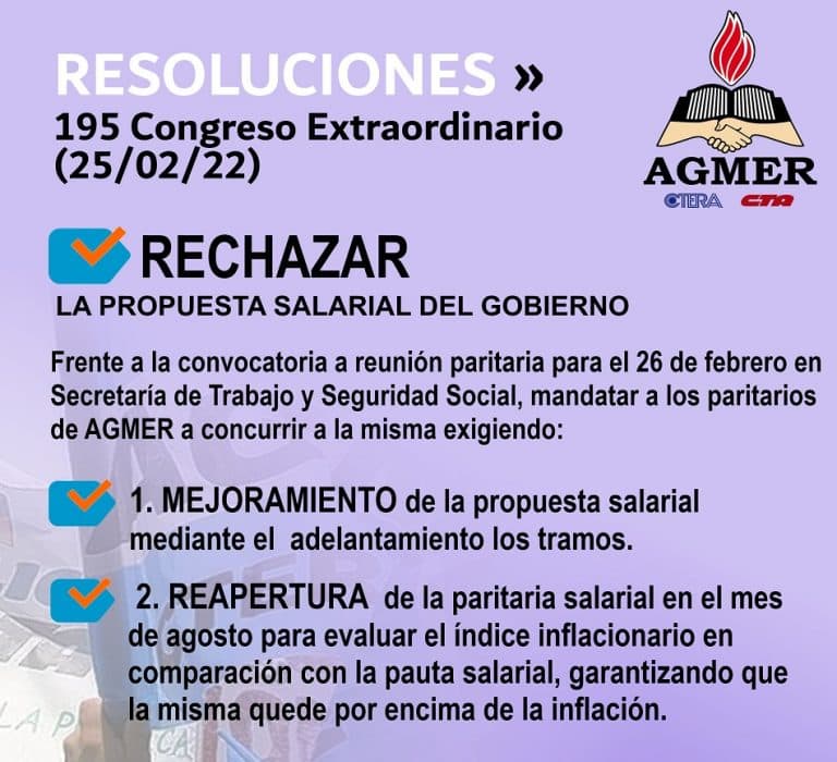 Resoluciones del Congreso Extraordinario (anticipo)