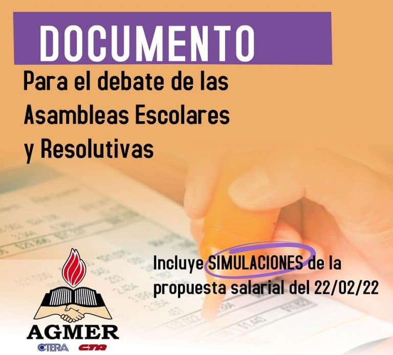 Documento para el debate de las asambleas escolares y resolutivas