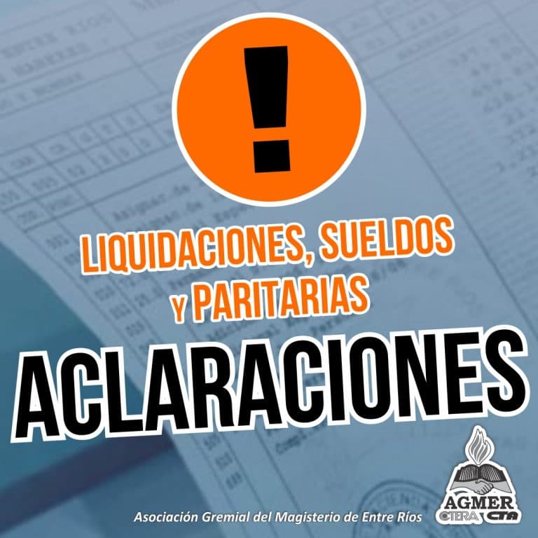 Aclaraciones sobre liquidaciones, sueldos y paritaria