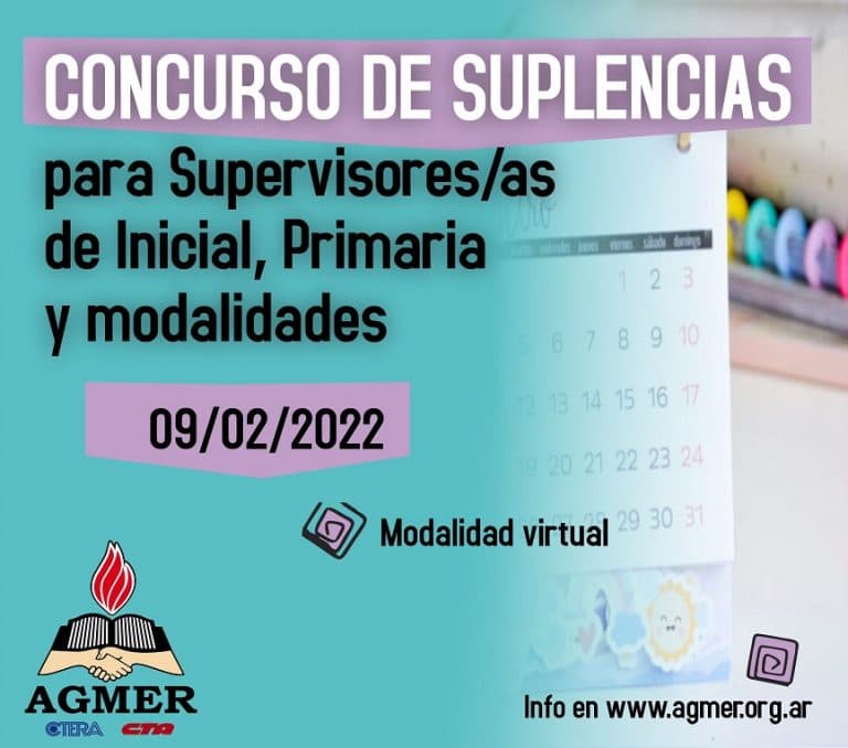 Concurso de suplencias para supervisores/as de Inicial y Primaria