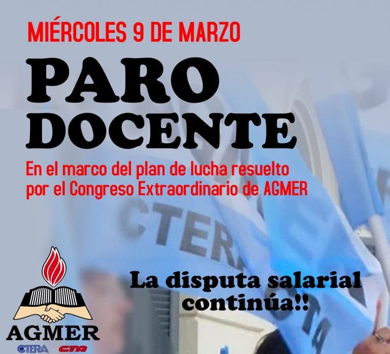 Continúa el plan de lucha docente