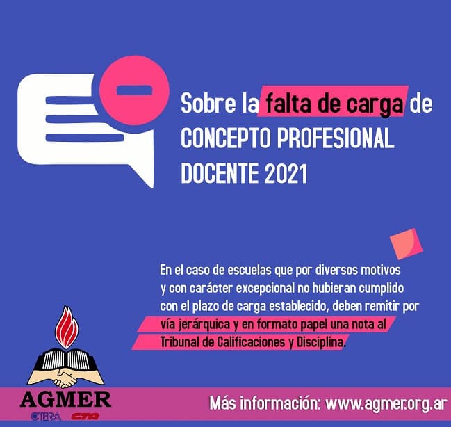 Concepto Anual Docente 2021: pasos a seguir en caso de falta de carga