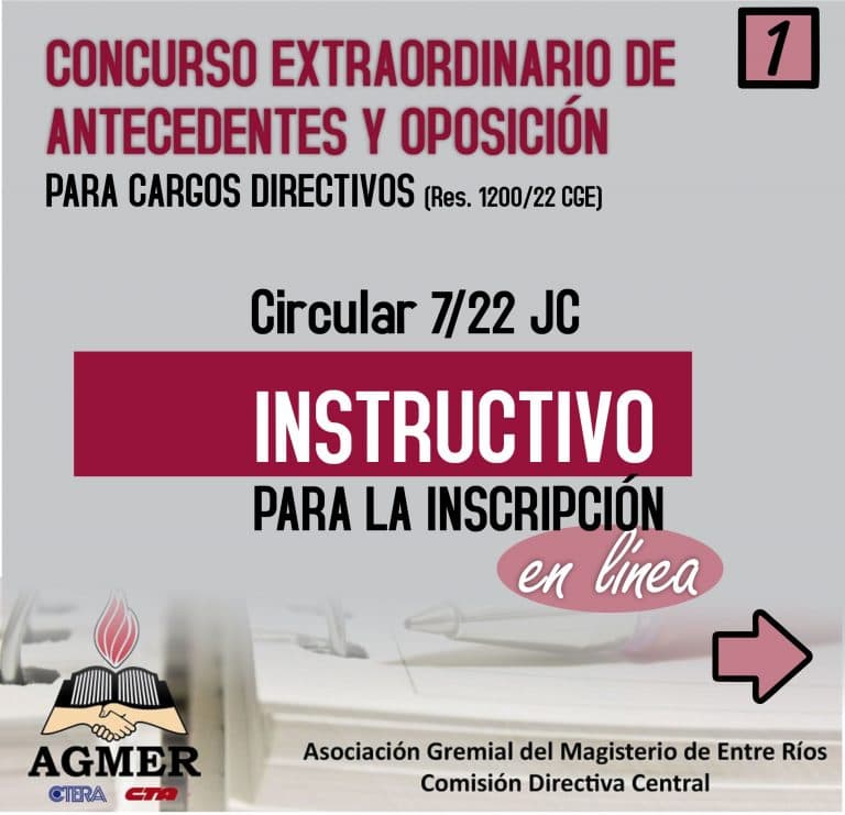 Concursos de Oposición para cargos directivos: Instructivo para la inscripción