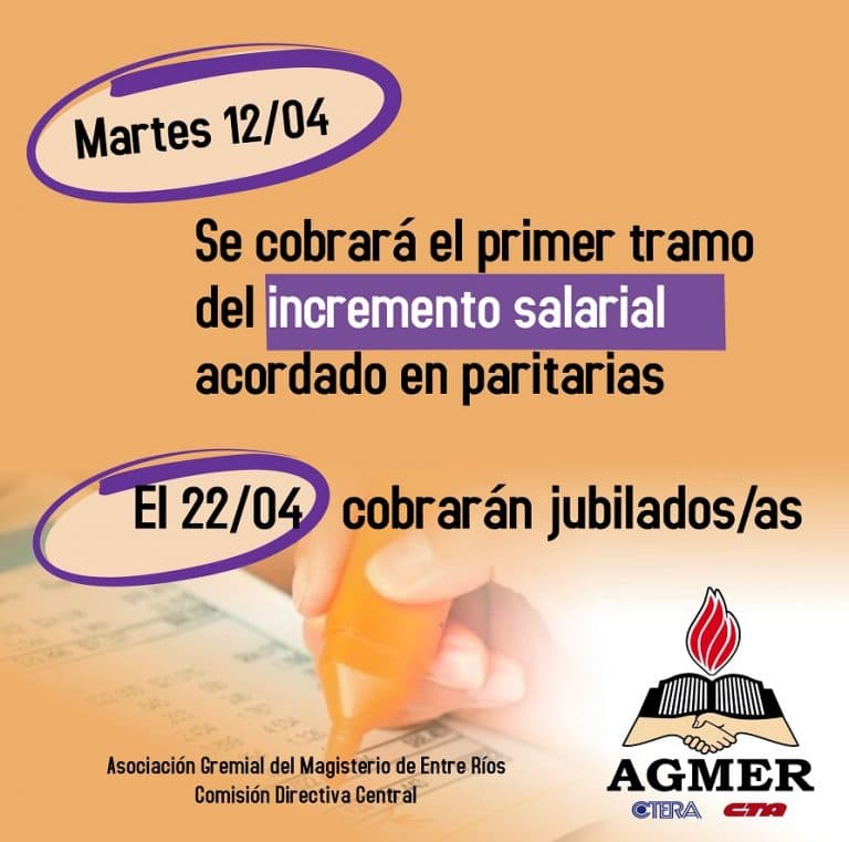 Se cobrará este martes el primer tramo del incremento salarial y el día 22 las y los jubilados/as